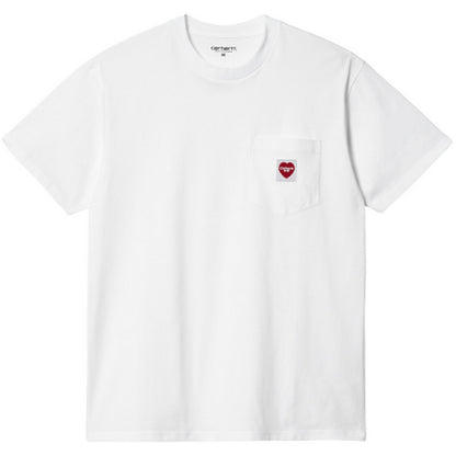 T-shirt Uomo Carhartt Wip - S/S Pocket Heart T-Shirt Organic Cotton - Bianco