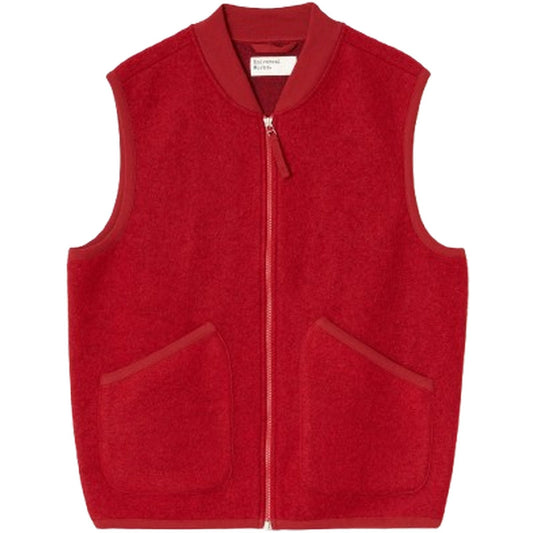 Gilet Uomo Universal Works - Zip Waistcoat - Rosso