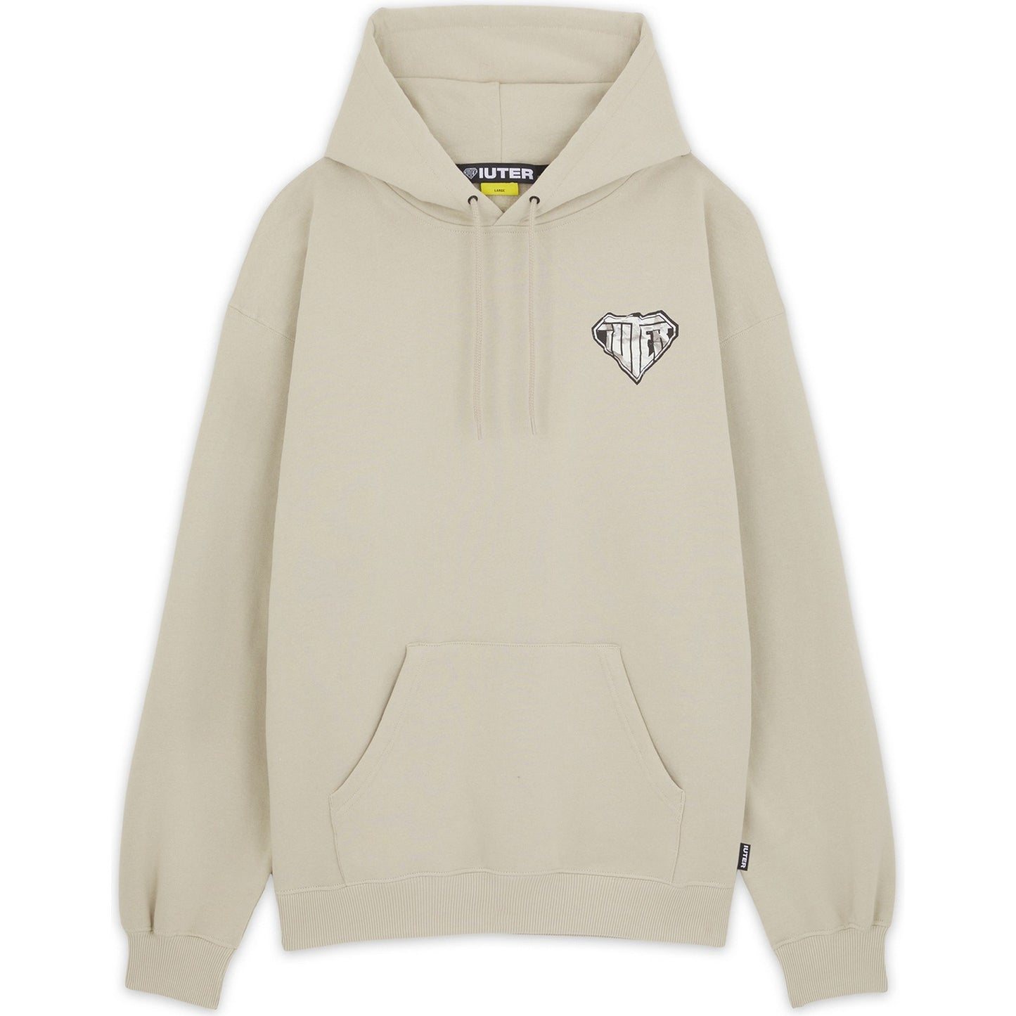 Felpe con cappuccio Uomo Iuter - Crumple Logo Hoodie - Bianco