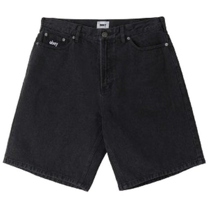 Bermuda Uomo Obey - Bigwig Baggy Denim Short - Nero