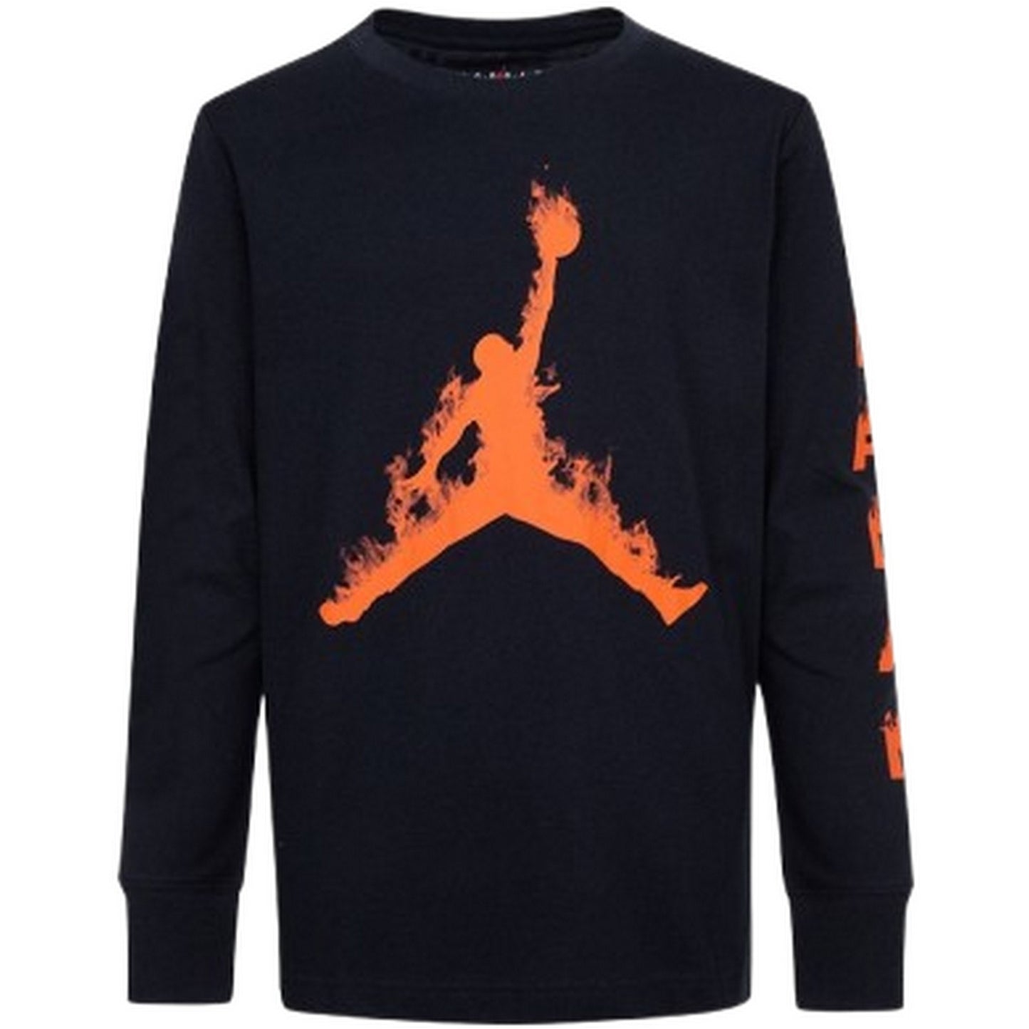 Maglie a manica lunga Ragazzi Unisex Jordan - Jdb Up In Flames Ls Tee - Nero