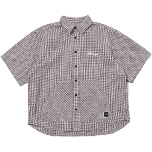 Camicie casual Unisex XLarge - Check Double Sleeves Shirt - Beige