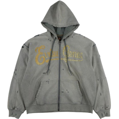 Felpe con cappuccio Uomo Evisu - Ej, Evisu Genes Logo Zip-Up Hoodie - Grigio