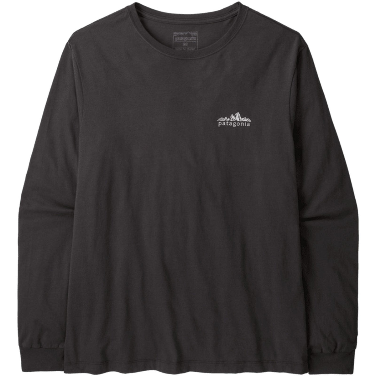 Maglie a manica lunga Uomo Patagonia - M's L/S Fitz Roy Foothills T-Shirt - Nero