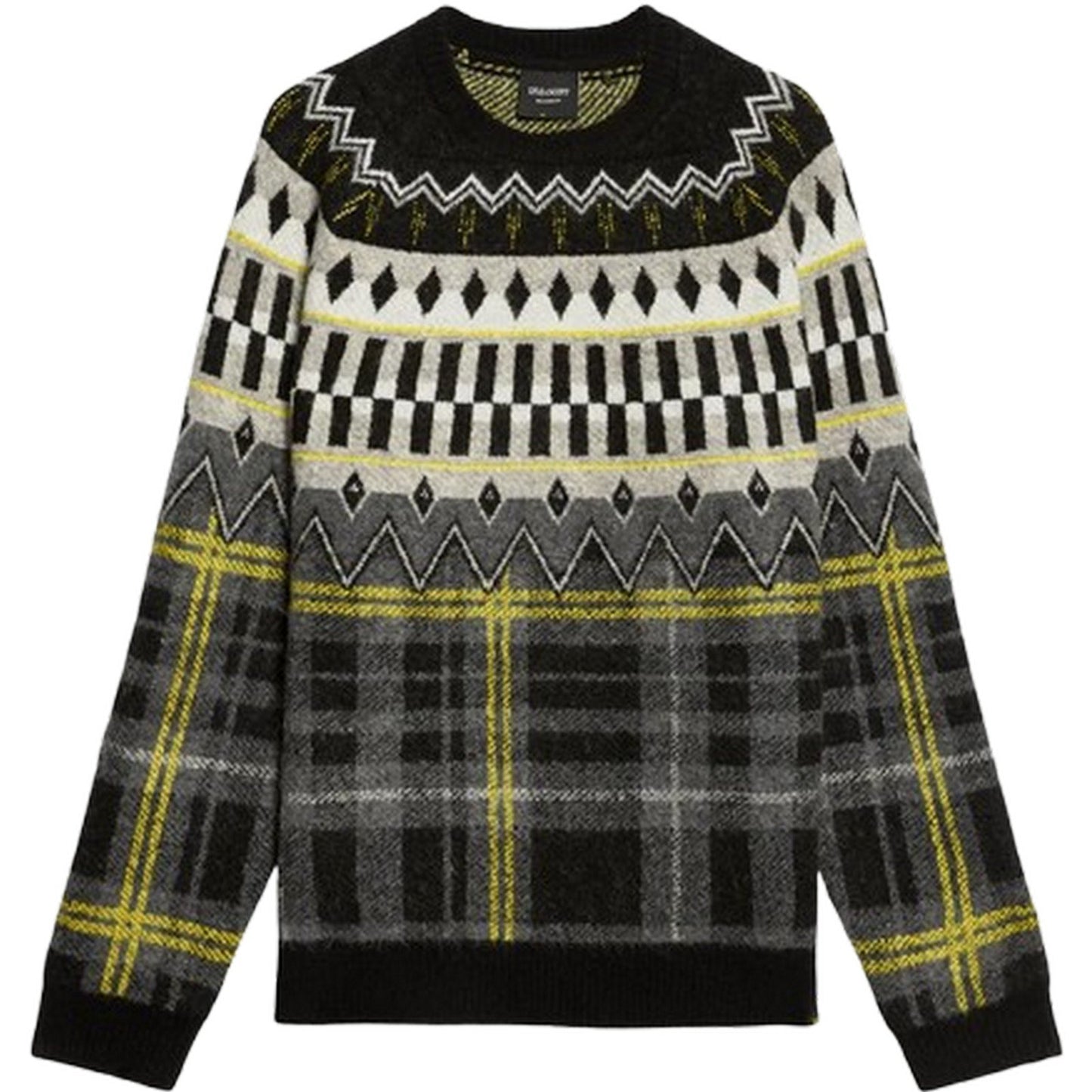 Maglioni Uomo Lyle & Scott - Fair Isle Tartan Jumper - Nero