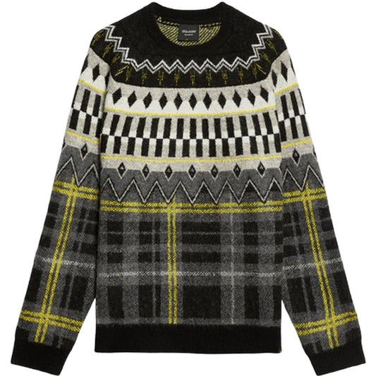Maglioni Uomo Lyle & Scott - Fair Isle Tartan Jumper - Nero