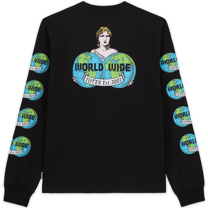 Maglie a manica lunga Uomo Iuter - WORLDWIDE LS TEE LS Tee - Nero