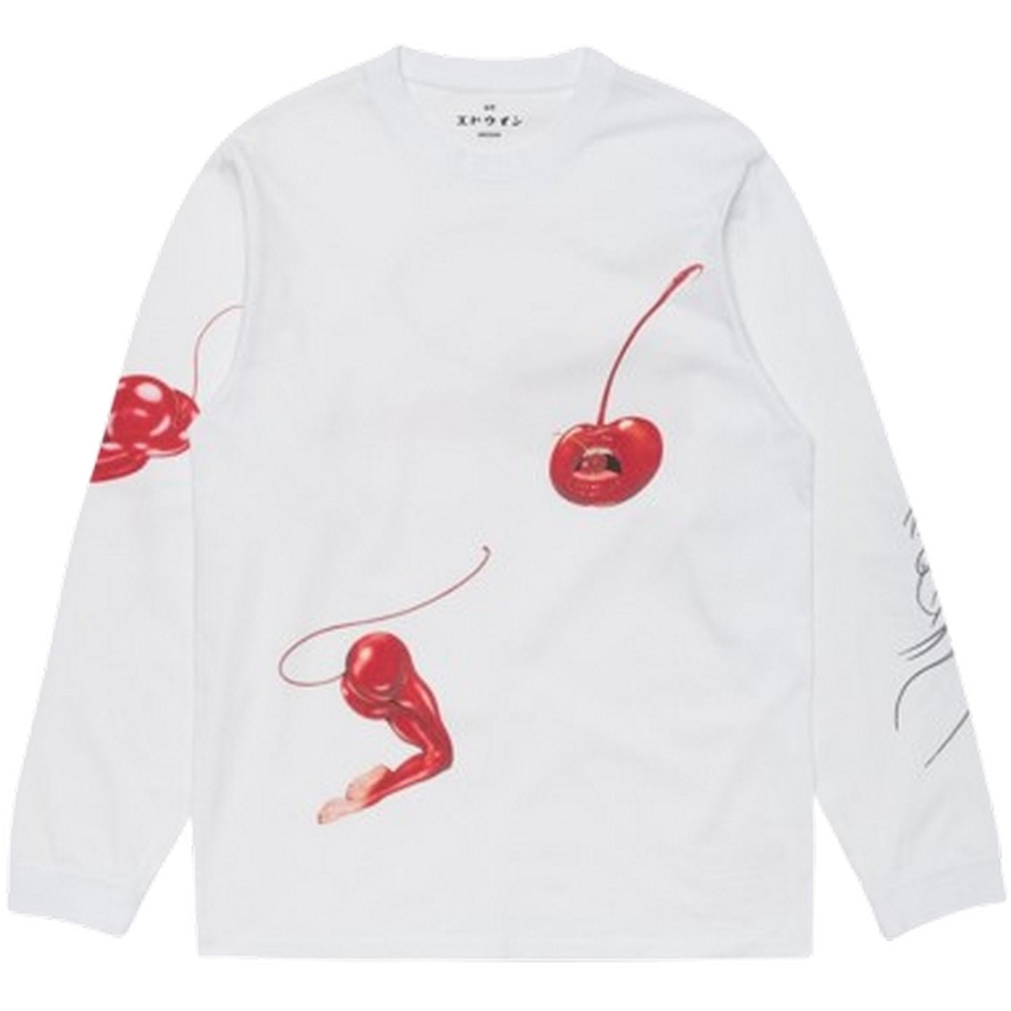 Maglie a manica lunga Uomo Edwin - Cherry Devil Ts Ls - Bianco
