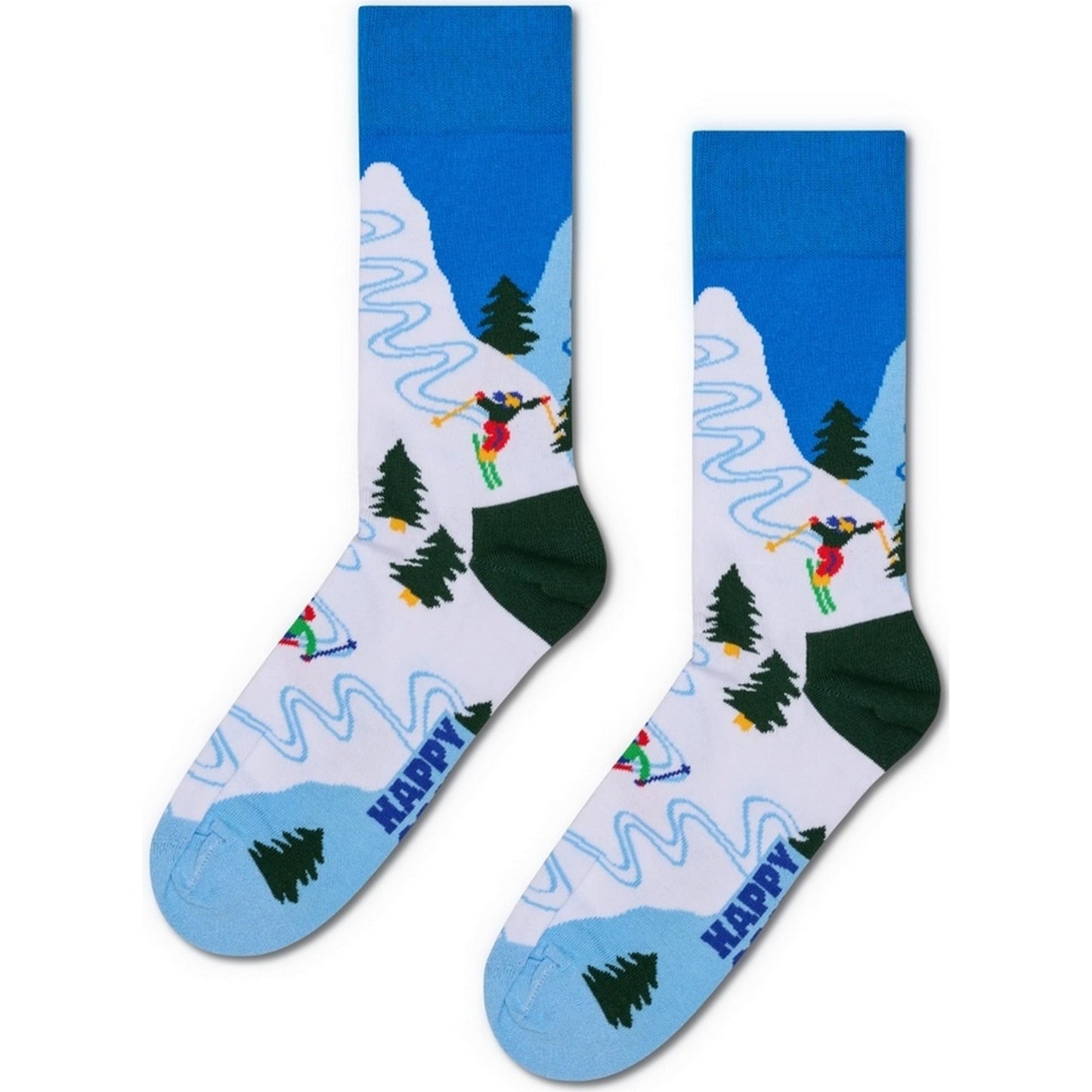 Calze Unisex Happy Socks - Slalom Sock - Bianco