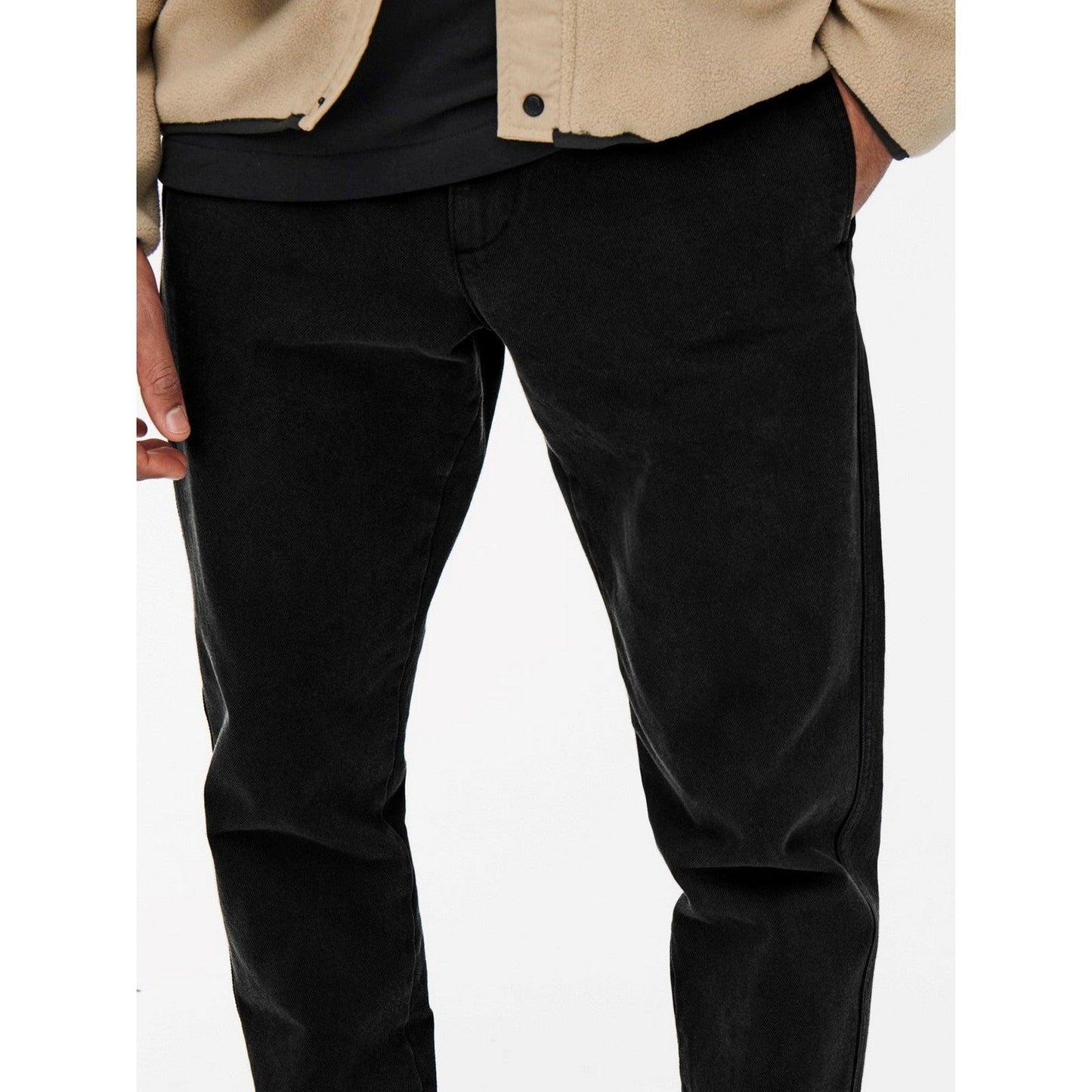 Pantaloni Uomo Only & Sons - Onsavi Beam Chino Twill Pk 1540 - Nero