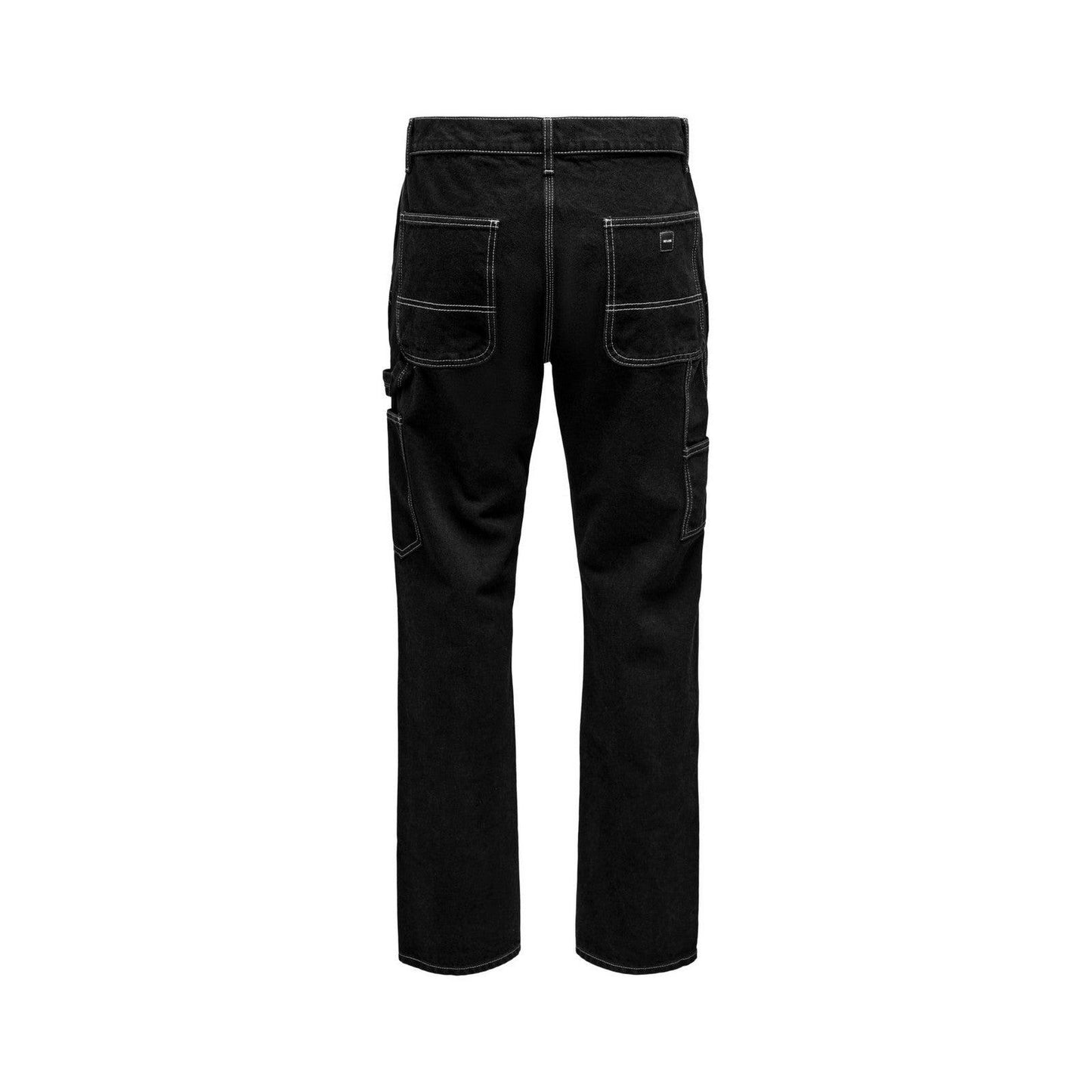 Jeans Uomo Only & Sons - Onsedge Loose Car Black Raw 4973 Jeans - Nero