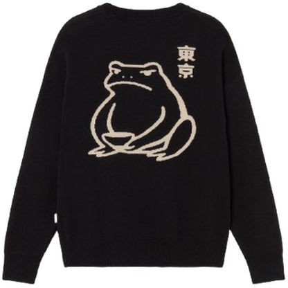Maglie a manica lunga Uomo Kaotico - Ramen Frog Jersey - Nero