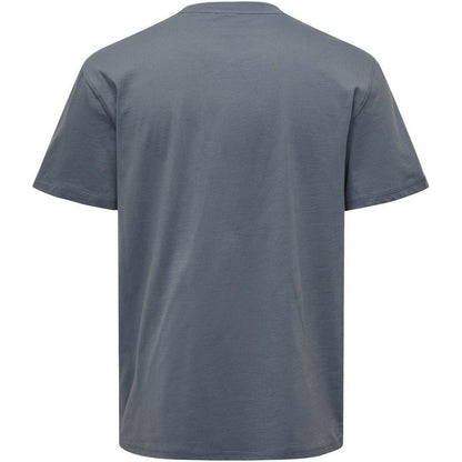 T-shirt Uomo Only & Sons - Onsmax Life Reg Ss Stitch Tee Noos - Grigio