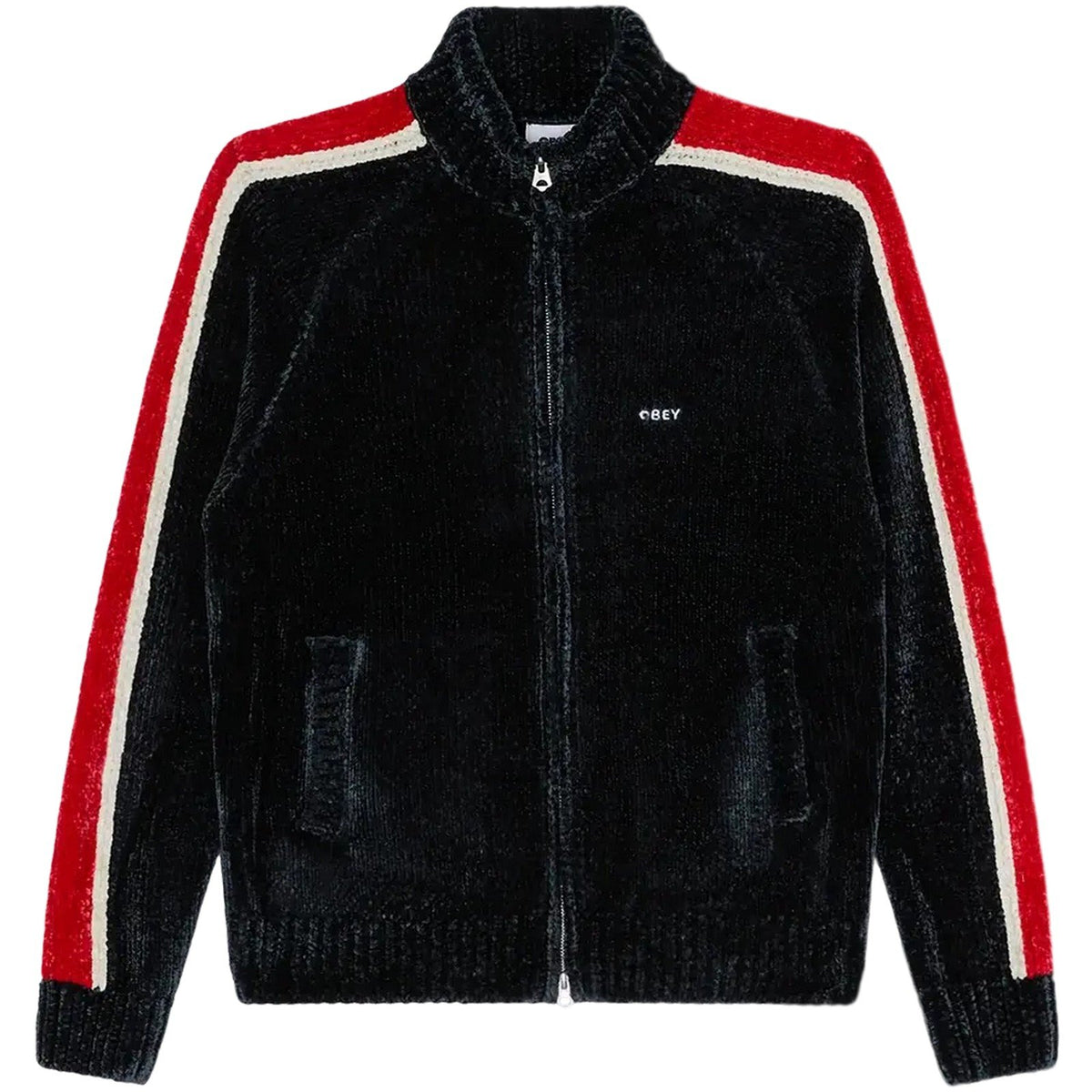 Maglie Uomo Obey - Obey Varen Zip Up Sweater - Blu