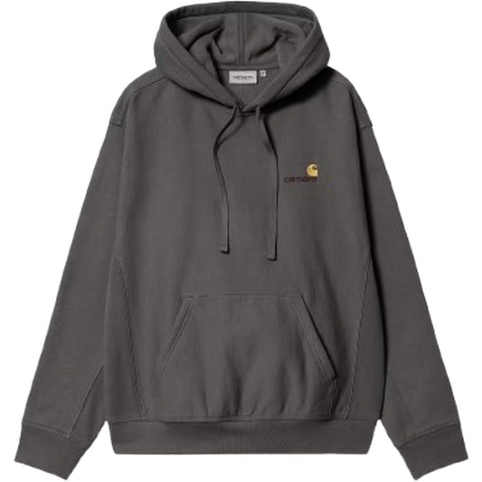 Felpe con cappuccio Uomo Carhartt Wip - Hooded American Script Sweat - Grigio