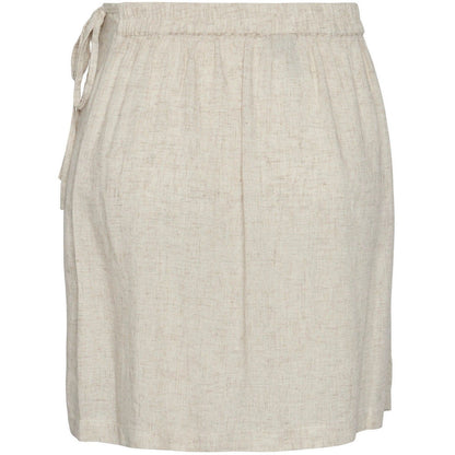 Gonne casual Donna Pieces - Pcpia Linen Mix Mw Wrap Skirt Wvn Noos - Grigio