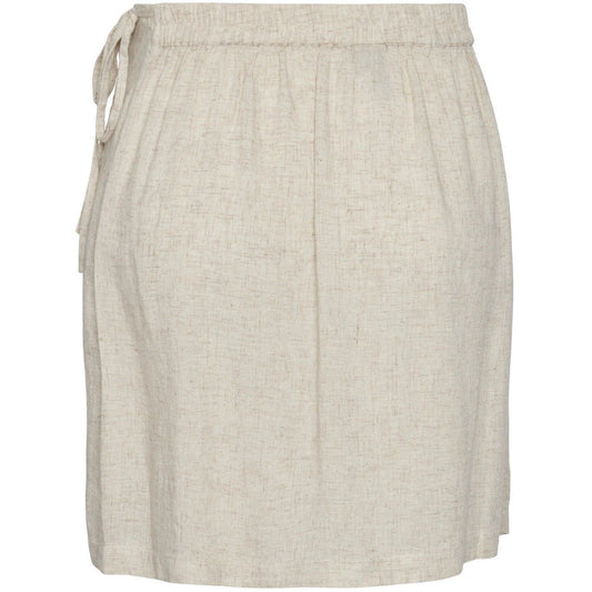 Gonne casual Donna Pieces - Pcpia Linen Mix Mw Wrap Skirt Wvn Noos - Grigio