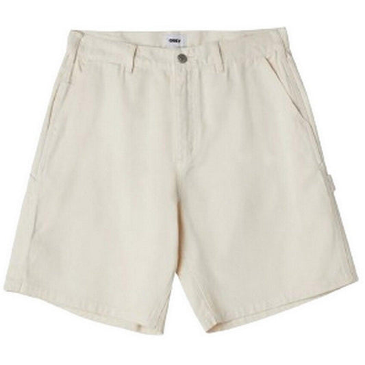 Bermuda Uomo Obey - Bigwig Denim Carpenter Short - Bianco