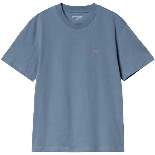 T-shirt Donna Carhartt Wip - W' S/S Script Embroidery T-S - Blu