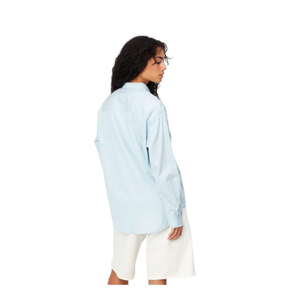 Camicie Donna Carhartt Wip - W' L/S Kingston Shirt - Celeste