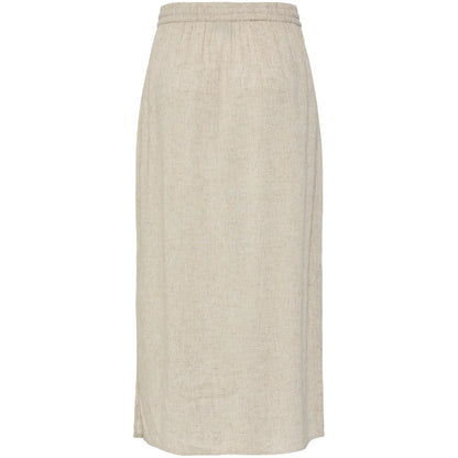 Gonne casual Donna Pieces - Pcpia Mw Ankle Skirt Wvn Noos - Grigio