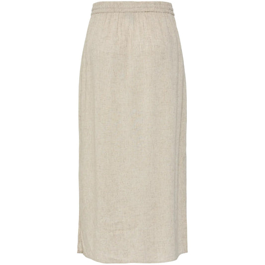 Gonne casual Donna Pieces - Pcpia Mw Ankle Skirt Wvn Noos - Grigio