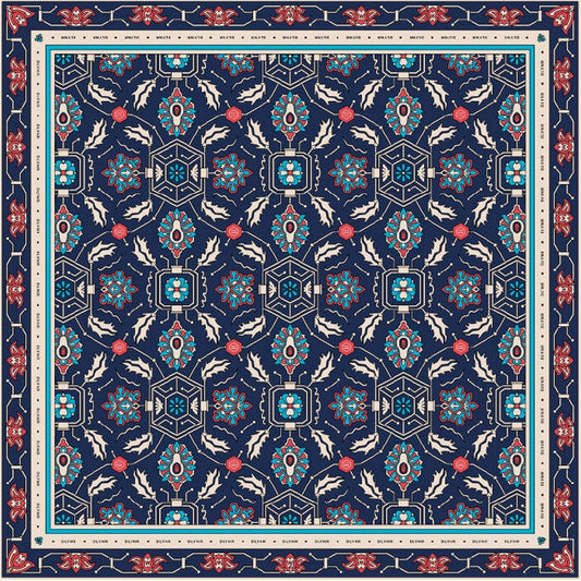 Sciarpe Unisex Dolly Noire - Fronds Tapestry Bandana - Blu