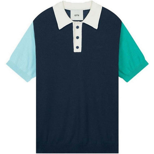 Polo Uomo Arte Antwerp - Koren Contrast Polo - Blu