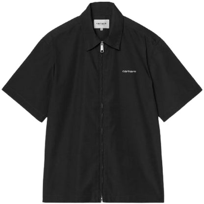 Camicie casual Uomo Carhartt Wip - S/S Postal Zip Shirt - Nero