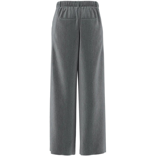 Pantaloni Donna Pieces - Pckamil Hw Wide Pant Noos Bc - Grigio