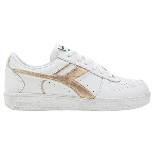 Sneaker Donna Diadora - Magic Basket Low Metal Wn - Bianco