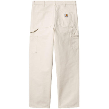 Carhartt Wip Men's Pants - Double Knee Pant Organic Cotton Dearborn Canvas - White
