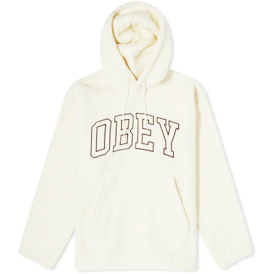 Felpe con cappuccio Donna Obey - Obey Collegiate Hood Fleece - Panna