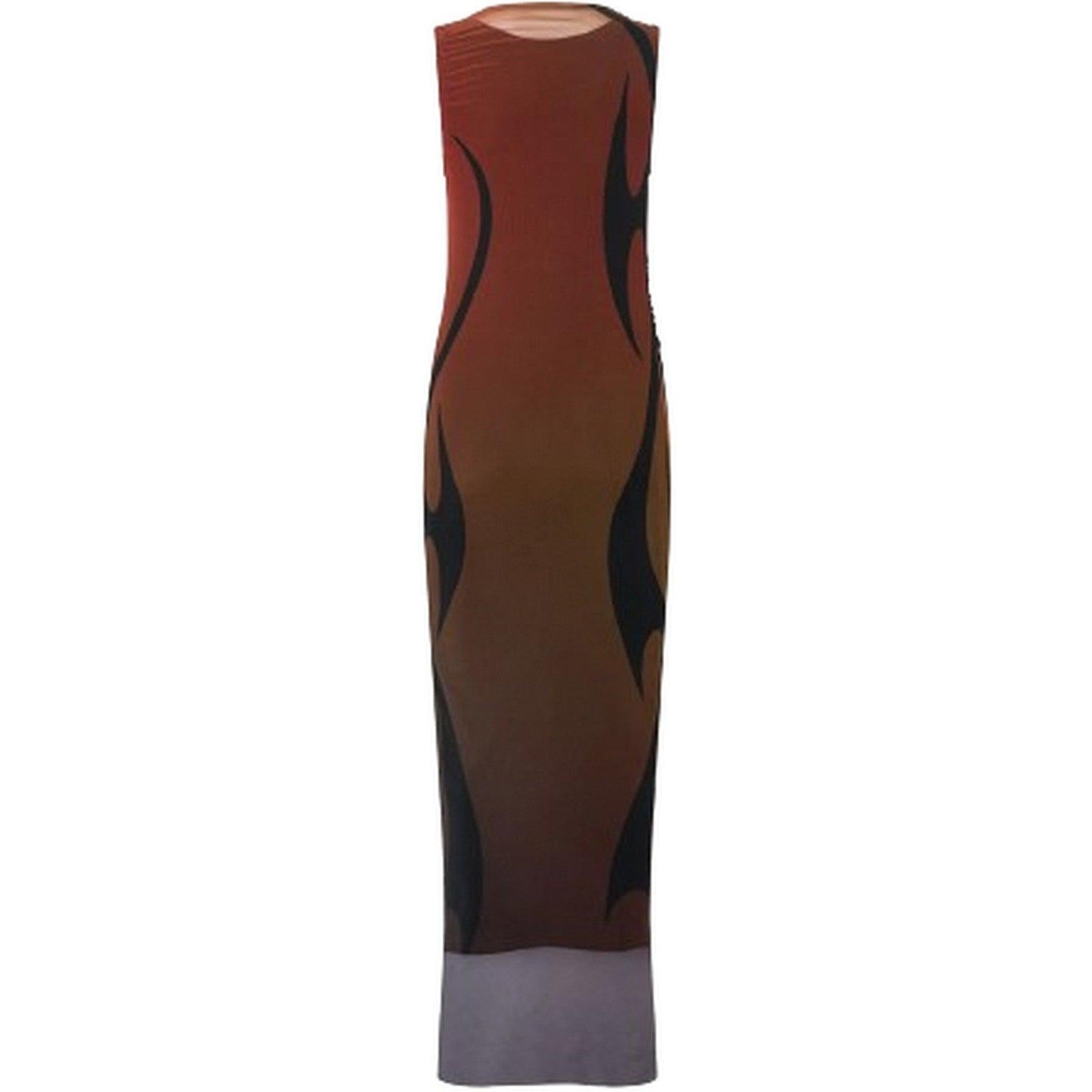 Vestiti casual Donna Vision of Super - Maxi Dress With "Fire Shade" And Tribal Flames Pri - Multicolore