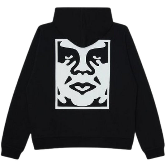 Felpe con cappuccio Uomo Obey - Bold Icon Extra Heavy Hood Fleece - Nero