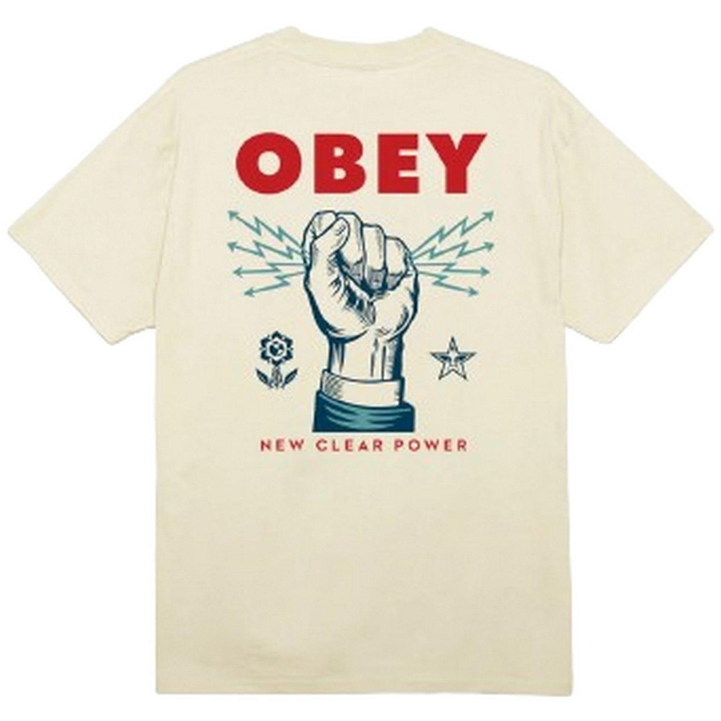 T-shirt Uomo Obey - Obey New Clear Power Classic Tee - Beige