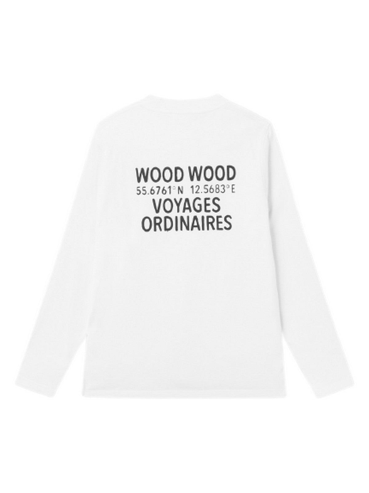 Maglie a manica lunga Uomo Wood Wood - Anakin long sleeve - Bianco