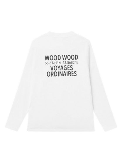 Maglie a manica lunga Uomo Wood Wood - Anakin long sleeve - Bianco