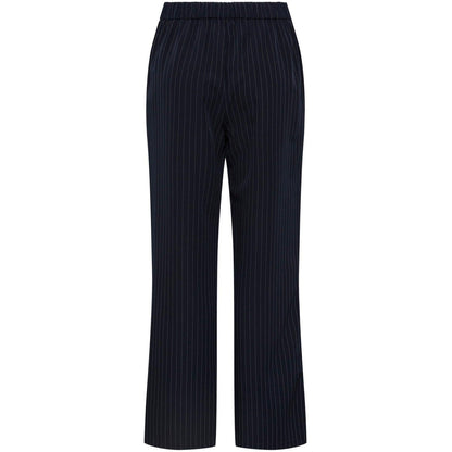 Pantaloni Donna Pieces - Pcbossy Hw Wide Striped Pants Noos - Blu