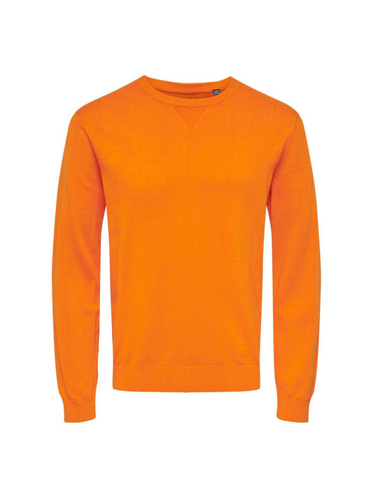 Maglie Uomo Only & Sons - Onsbovi Reg Ls 12 Wash Knit - Arancione