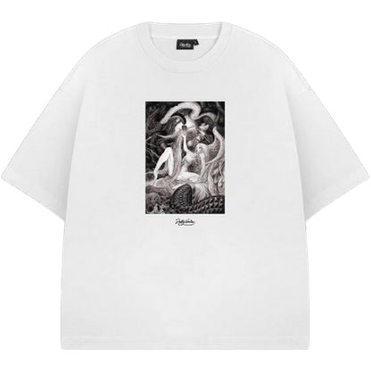 T-shirt Uomo Dolly Noire - Framing Eve Over Tee - Bianco