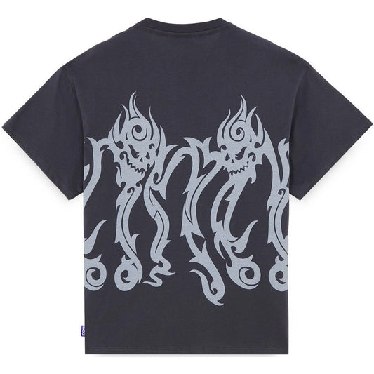 T-shirt Uomo Octopus - Octopus Tribal Skull Tee - Grigio