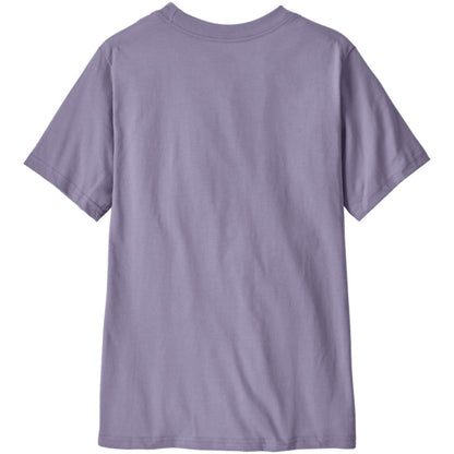 Patagonia Unisex Boys T-shirt - K's P-6 Logo T-Shirt - Purple