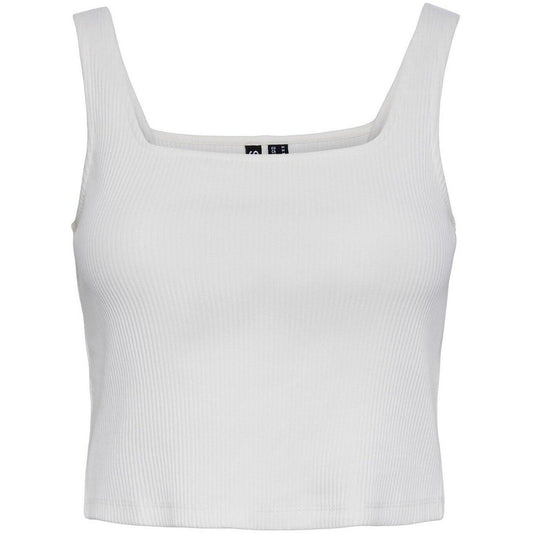 Canotte e top Donna Pieces - Pcnukisa Cropped Tank Top Noos - Bianco