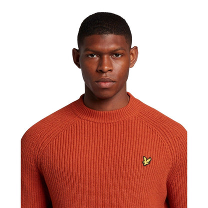 Maglioni Uomo Lyle & Scott - Shaker Stitch Mock Neck Jumper - Arancione