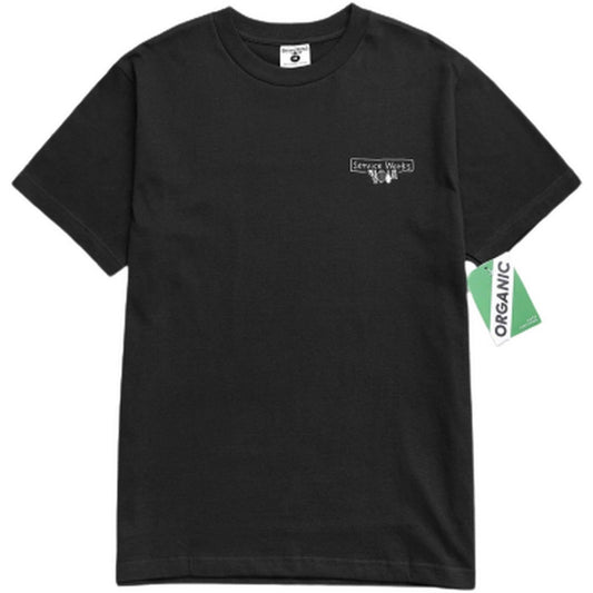 T-shirt Uomo Service Works - Scribble Logo Tee - Nero