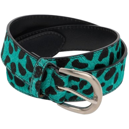 Cinture Uomo Edwin - Leopard Hairy Belt - Taglia M - Verde