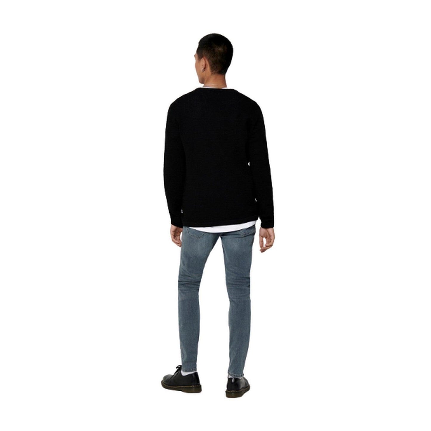 Maglioni Uomo Only & Sons - Onspanter Life 12 Struc Crew Knit Noos - Nero