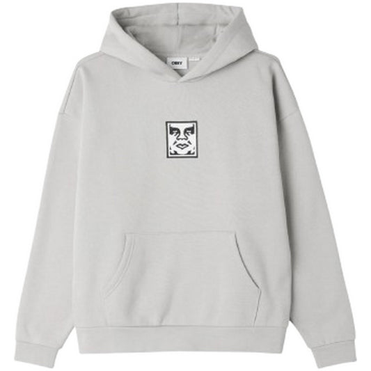 Felpe con cappuccio Unisex Obey - Icon Extra Heavy Hood Ii Fleece - Grigio