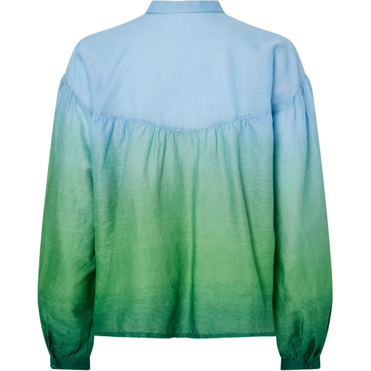 Camicie Donna Pieces - Pcbibiane Ls Wvn Shirt Fc Bc - Verde